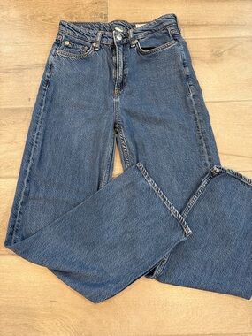 Classic Rag & Bone Logan Low-Rise Women's Wide Leg Jeans - Blue